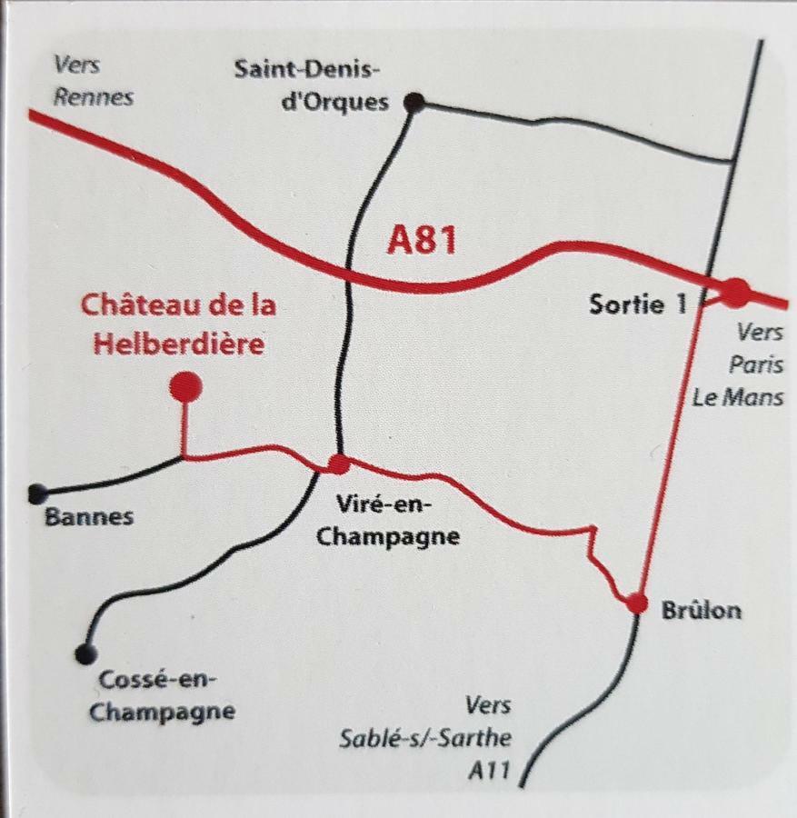 Logis De La Helberdiere Cossé-en-Champagne Exteriör bild